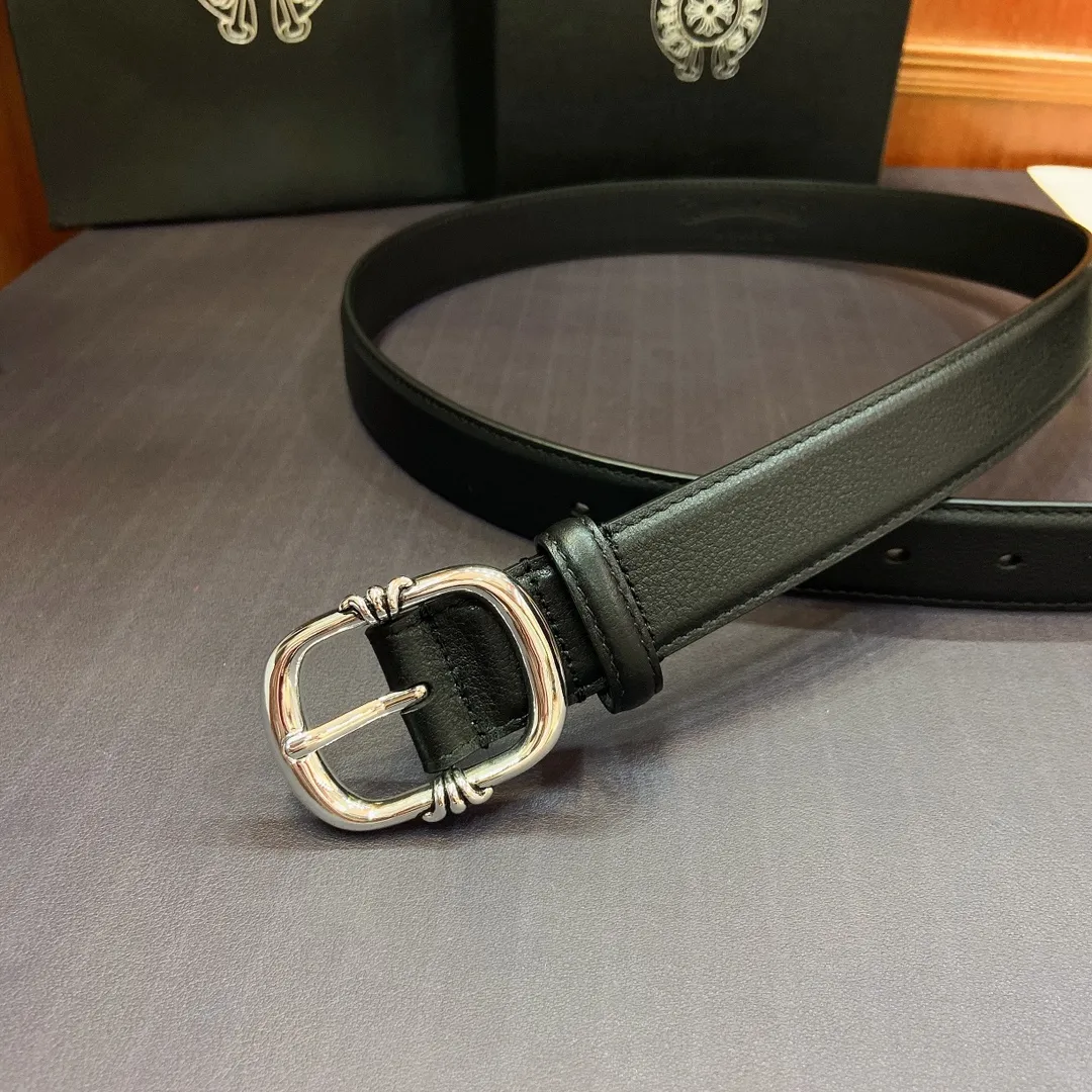 𝐂𝐡𝐫𝐨𝐦𝐞𝐇𝐞𝐚𝐫𝐭𝐬 Crow Heart Scout Flower Japanese Pin Buckle Belt [Fixed Style], the brass silver-plated buckle is paired with an imported wax leather belt, which is very cool. Width 3.0cm p480